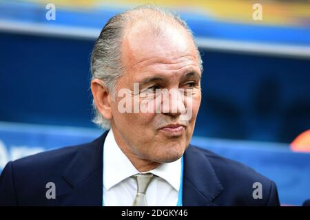 Belo Horizonte. 21st June, 2014. World Cup coach in 2014 Argentina's former national coach Sabella is dead. Archive photo: Alejandro SABELLA, coach (ARG), single image, trimmed single motif, portrait, portrait, portrait. Argentina (ARG) -Iran (IRN) 1-0, preliminary round group E, game 27, on June 21, 2014 in Belo Horizonte. Soccer World Cup 2014 in Brazil from 12.06. - 07/13/2014. Â | usage worldwide Credit: dpa/Alamy Live News Stock Photo