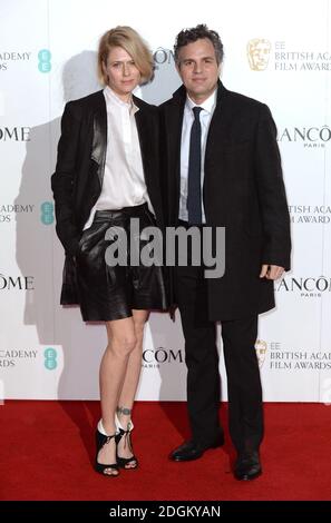 Mark Ruffalo and wife Sunrise Coigney arriving at the Lancome BAFTA Nominees Party, Kensington Palace, London. Stock Photo