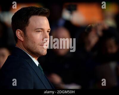 Ben Affleck attending the European Premiere of Batman v Superman: Dawn Of Justice in Leicester Square, London. Stock Photo
