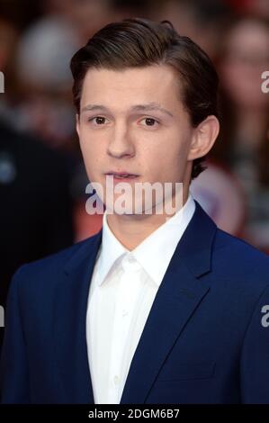 Tom Holland arriving for the Captain America: Civil War European ...