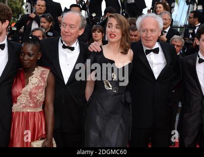 Nadege Ouedraogo, Luc Dardenne, Adele Haenel and Jean-Pierre Dardenne attending The Unknown Girl premiere, held at the Palais De Festival. Part of the 69th Cannes Film Festival in France. (Mandatory credit: Doug Peters/EMPICS Entertainment)   Stock Photo