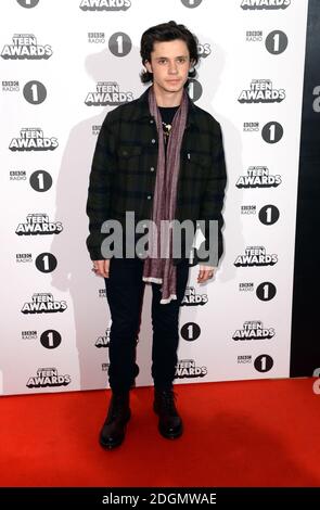 Cel Spellman arriving at the BBC Radio 1 Teen Awards, held at the SSE Wembley Arena, London.  Picture date: Sunday, 23 October, 2016. Photo credit should: Doug PetersEMPICS Entertainment Stock Photo