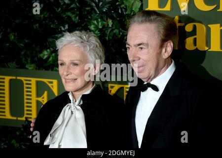Lord Andrew Lloyd-Webber and Glenn Close attending the The London Evening Standard Theatre Awards held at the Old Vic Theatre, London.  Stock Photo