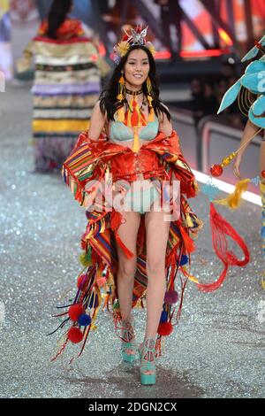 Liu Wen on the catwalk during the Victoria's Secret Fashion Show 2016 held at The Grand Palais, Paris, France Stock Photo