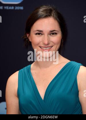 Dame Sarah Storey during the red carpet arrivals for BBC Sports Personality of the Year 2016 at The Vox at Resorts World Birmingham. Photo credit should read: Doug Peters/EMPICS Entertainment Stock Photo