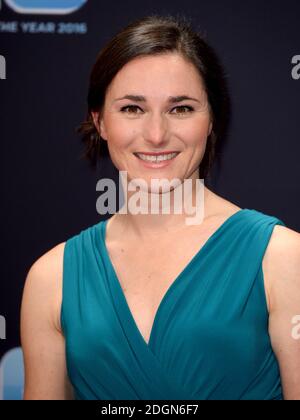 Dame Sarah Storey during the red carpet arrivals for BBC Sports Personality of the Year 2016 at The Vox at Resorts World Birmingham. Photo credit should read: Doug Peters/EMPICS Entertainment Stock Photo