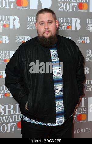 EDITORIAL USE ONLY, NO MERCHANDISING Rag'N'Bone Man aka Rory Graham arriving at the BRIT Awards 2017 Nominations Show, ITV Studios, London.  Photo credit should read: Doug Peters/EMPICS Entertainment  Stock Photo