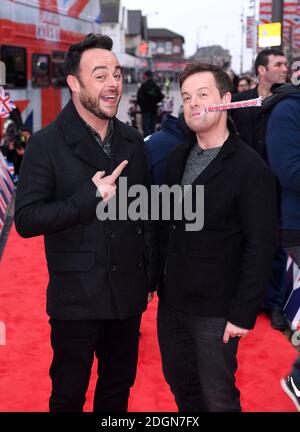 Ant and Dec aka Anthony McPartlin (left) and Declan Donnelly attending the Britain's Got Talent Photocall at the Opera House, Church Street, Blackpool Stock Photo