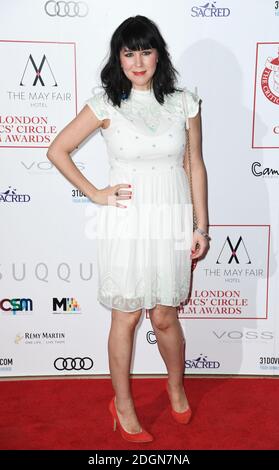 Alice Lowe arriving at the London Film Critics Circle Awards 2017, the May Fair Hotel, London.  Photo credit should read: Doug Peters/EMPICS Entertainment  Stock Photo