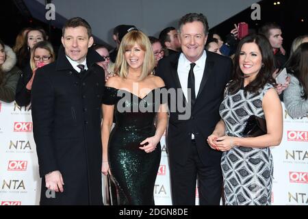 Ben Shephard, Kate Garaway, Piers Morgan and Susanna Reid attending the National Television Awards 2017 held at the O2, London. Photo credit should read: Doug Peters/EMPICS Entertainment Stock Photo