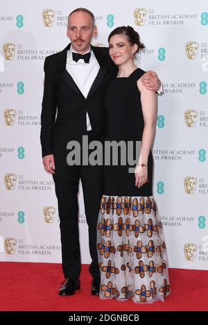 Ewen Bremner and Kelly MacDonald in the press room during the EE British Academy Film Awards held at the Royal Albert Hall, Kensington Gore, Kensington, London. Picture date: Sunday February 12, 2017. Photo credit should read: Doug Peters/ EMPICS Entertainment Stock Photo