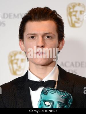 EE Rising Star winner Tom Holland in the press room during the EE British Academy Film Awards held at the Royal Albert Hall, Kensington Gore, Kensington, London. Picture date: Sunday February 12, 2017. Photo credit should read: Doug Peters/ EMPICS Entertainment Stock Photo