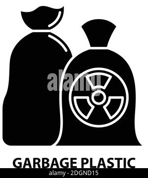 Black plastic garbage bag is floating in the wind Stock Vector Image ...