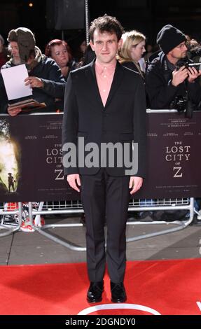 Harry Melling arriving at the UK Premiere of Lost City of Z, The British Museim, London.  Stock Photo