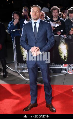 Charlie Hunnam arriving at the UK Premiere of Lost City of Z, The British Museim, London.  Stock Photo