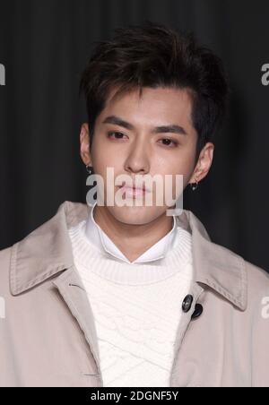 Kris Wu attending the Burberry London Fashion Week Show at Makers House, Manette Street, London. Photo credit should read: Doug Peters/ EMPICS Entertainment Stock Photo