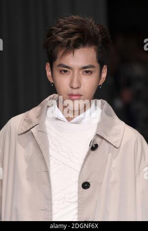 Kris Wu attending the Burberry London Fashion Week Show at Makers House, Manette Street, London. Photo credit should read: Doug Peters/ EMPICS Entertainment Stock Photo