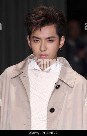 Kris Wu attending the Burberry London Fashion Week Show at Makers House, Manette Street, London. Photo credit should read: Doug Peters/ EMPICS Entertainment Stock Photo