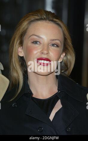 Kylie Minogue and models in macs at Selfridges in London for the launch ...