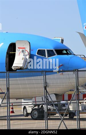 passenger jet airplane Stock Photo