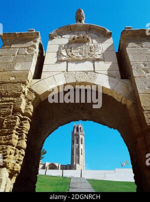 Spain, Catalonia, Lleida. La Seu Vella from the entrance of the King's Castle (La Suda). Stock Photo