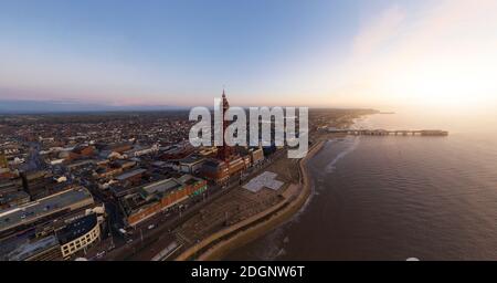 Blackpool sea front, by the sea. England heritage. The Blackpool Tower. Stock Photo