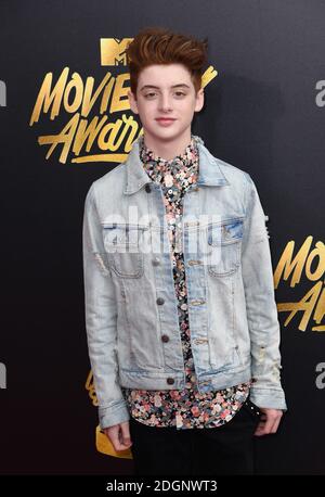 Thomas Barbusca attending the 2017 MTV Movie and TV Awards held at The Shrine Auditorium in Los Angeles, USA. Photo Credit should read: Doug Peters/EMPICS Entertainment. Stock Photo