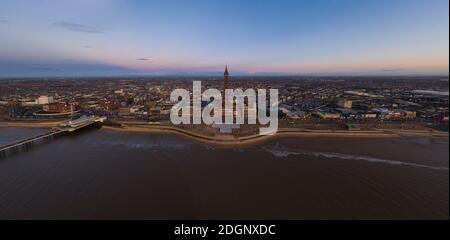 Blackpool sea front, by the sea. England heritage. The Blackpool Tower. Stock Photo