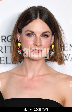 Jessica Raine in the winners photo area at the Virgin British Academy