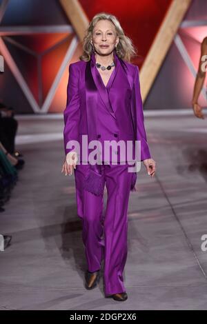 Faye Dunaway on the catwalk at the Fashion For Relief Charity Fashion Show as part of the 70th Cannes Film Festival. Photo credit should read: Doug Peters/EMPICS Entertainment  Stock Photo