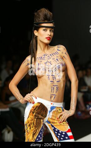 Models on the catwalk at the Arkadius show as part of London Fashion Week. Â©doug peters/allactiondigital.com  Stock Photo