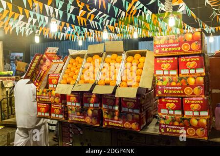 Crawford Market, now called Mahatma Jyotiba Phule Mandai, is a popular market in South Mumbai for buying produce and household goods. Stock Photo