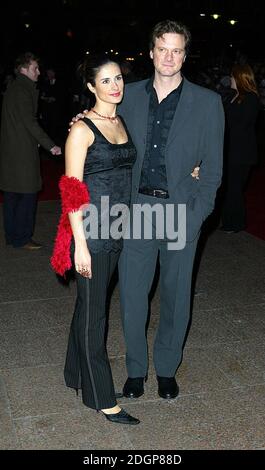 Colin Firth and wife at the premiere of Love Actually in London's Leicester Square. Â©Doug Peters/allactiondigital.com  Stock Photo