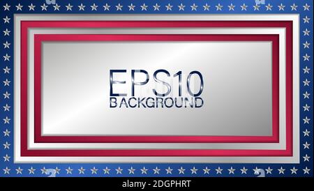EPS10 vector background based on the american flag. Put your text. Perfect for any use. Stock Vector