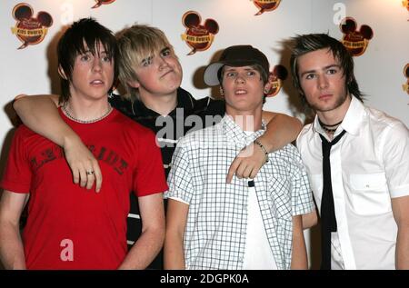 Tom Fletcher, Harry Judd, Danny Jones, and Dougie Poynter from boyband McFly attending the Disney Channel Kids awards held at the Royal Albert Hall. Â©Doug.Peters/allactiondigital.com  Stock Photo