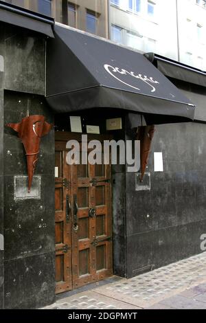 Pangea nightclub in Piccadilly, London. The nightclub was the scene of a fracas between Prince Harry and photgraphers as he lef the club in the early hours of 20/10/04. The incident at 3.30am left a photographer with a cut lip and the prince was allegedly hit in the face with a camera. Doug Peters/allactiondigital.com  Stock Photo