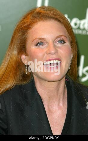 Sarah Ferguson, Duchess of York attending the book singing to promote her new children's book 'Little Red's Christmas Party' at Harrods, west London. Doug Peters/allactiondigital.com  Stock Photo