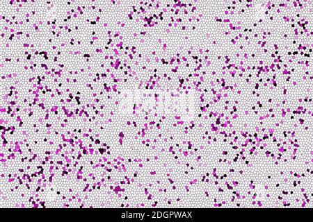Some fragments are black, some are dark, others are light on a white background. Abstract textural background. Stock Photo