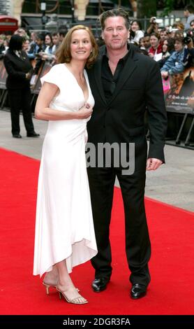 Val Kilmer and Charlotte Emmerson at the European premiere of Batman Begins, Leicester Square, London. Doug Peters/allactiondigital.com  Stock Photo