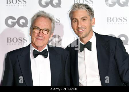 Larry Lamb (left) and George Lamb attending the GQ Men of the Year Awards 2017 held at the Tate Modern, London. Picture credit should read: Doug Peters/Empics Entertainment Stock Photo