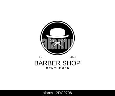 symbol  barber shop logo icon design inspiration Stock Vector