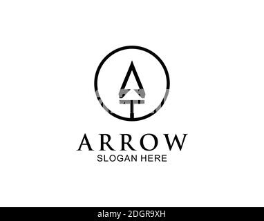 symbol icon Spear / Arrow head Initial a T Logo Design Stock Vector