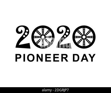 symbol icon logo Illustration Of pioneer days Stock Vector