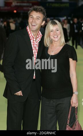 Jonathan Wilkes and his pregnant girlfriend arriving Stock Photo - Alamy