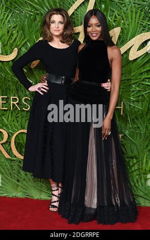 Stephanie Seymour and Naomi Campbell attending the Fashion Awards 2017, in partnership with Swarovski, held at the Royal Albert Hall, London. Picture Credit Should Read: Doug Peters/ EMPICS Entertainment Stock Photo