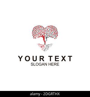 symbol icon Illustration Of human shape isolated tree love inspiration Stock Vector