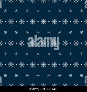 Snowflake seamless pattern. Snow on blue background. Abstract wallpaper, wrapping decoration. Symbol winter, Merry Christmas holiday, Happy New Year c Stock Photo
