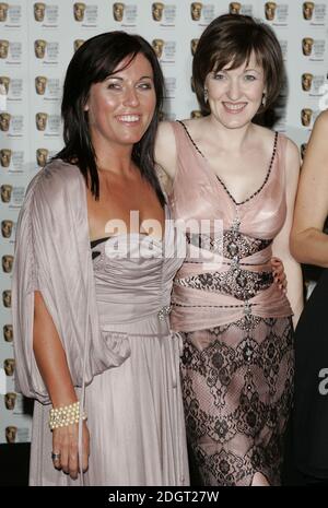 Jessie Wallace and Kacey Ainsworth in the press room. Stock Photo