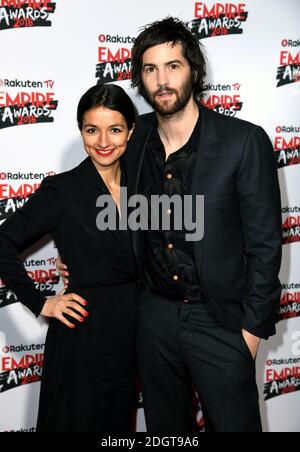 Jim Sturgess and Dina Mousawi attending the Rakuten TV Empire Awards 2018 held at The Roundhouse, London. Photo credit should read: Doug Peters/EMPICS Entertainment Stock Photo