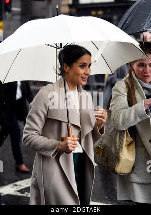 Meghan Markle during a walkabout in Belfast city centre Stock Photo